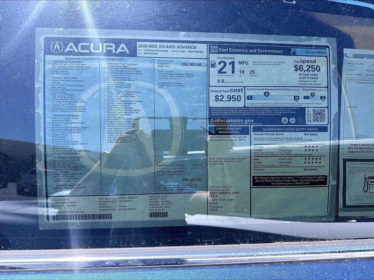 2026 Acura MDX w/Advance Package Roseville CA