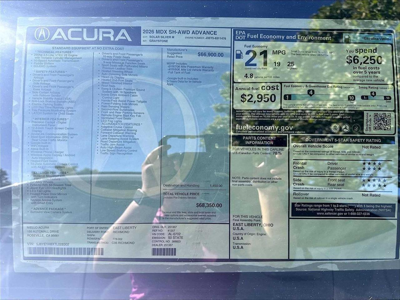 2026 Acura MDX w/Advance Package Roseville CA