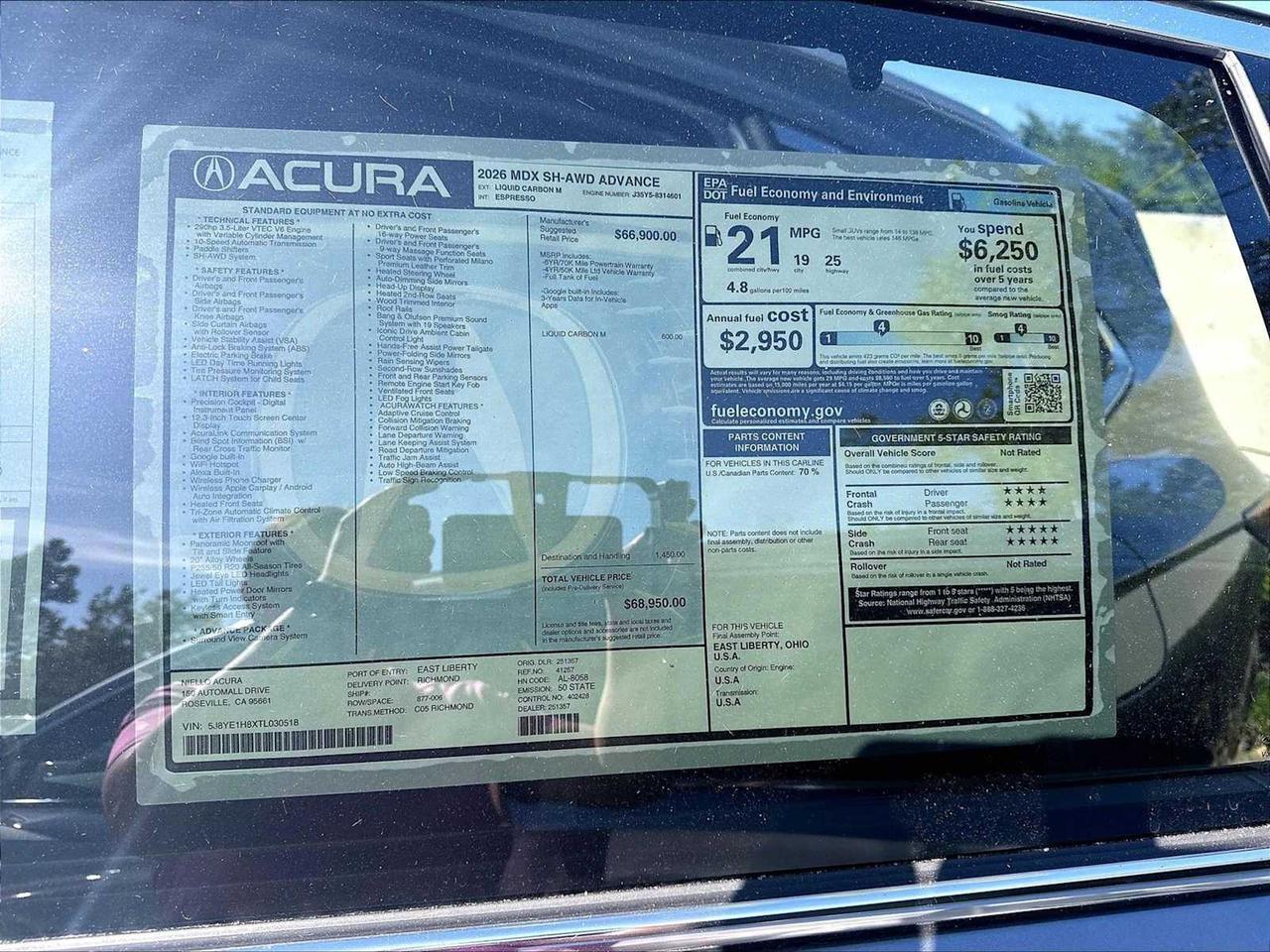 2026 Acura MDX w/Advance Package Roseville CA