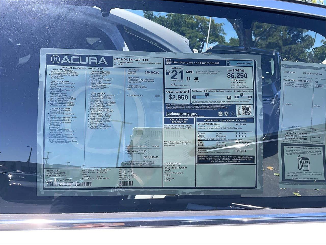 2026 Acura MDX w/Technology Package Roseville CA