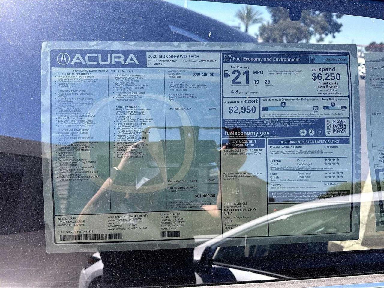 2026 Acura MDX w/Technology Package Roseville CA