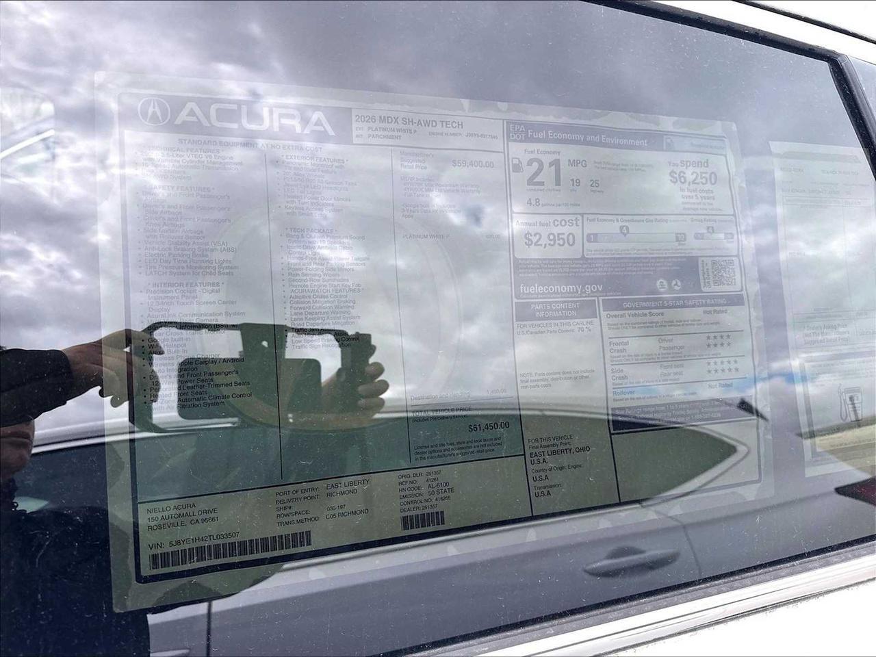 2026 Acura MDX w/Technology Package Roseville CA
