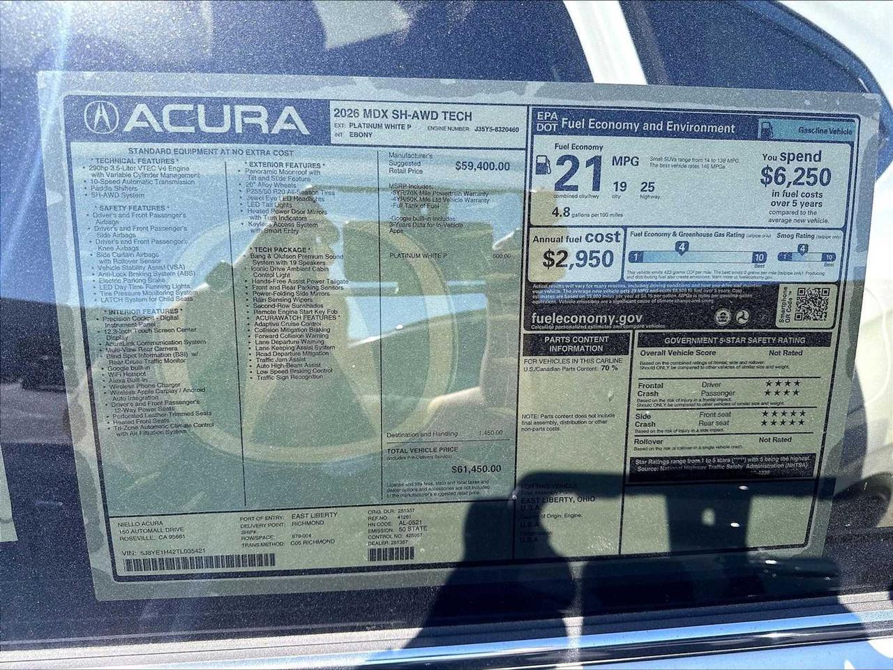 2026 Acura MDX w/Technology Package Roseville CA