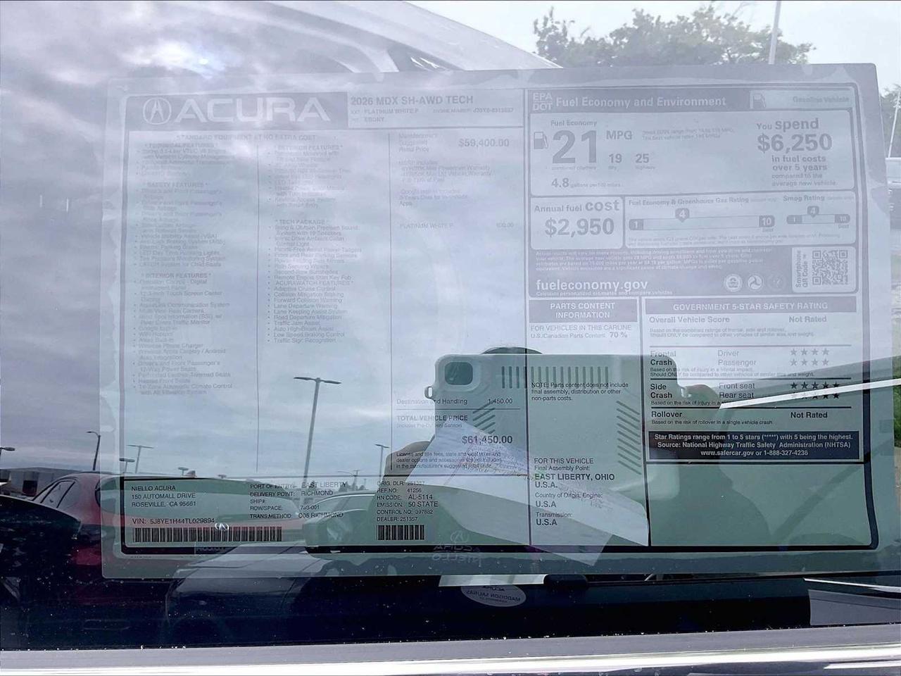 2026 Acura MDX w/Technology Package Roseville CA