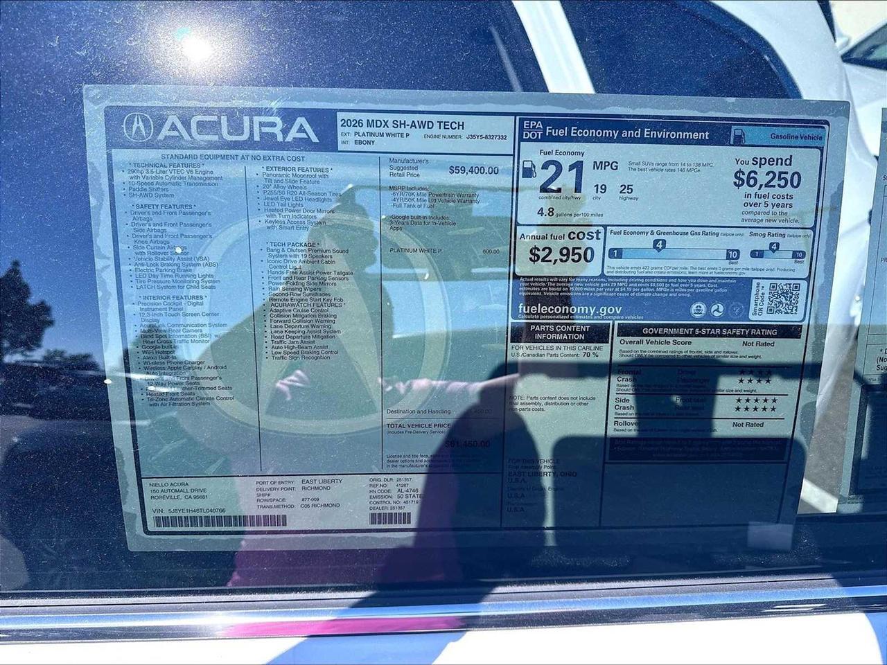 2026 Acura MDX w/Technology Package Roseville CA