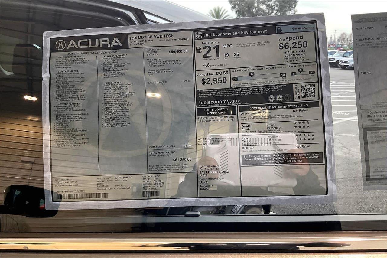 2026 Acura MDX w/Technology Package Roseville CA