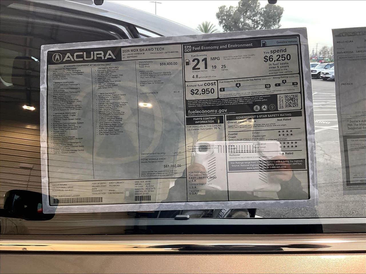 2026 Acura MDX w/Technology Package Roseville CA