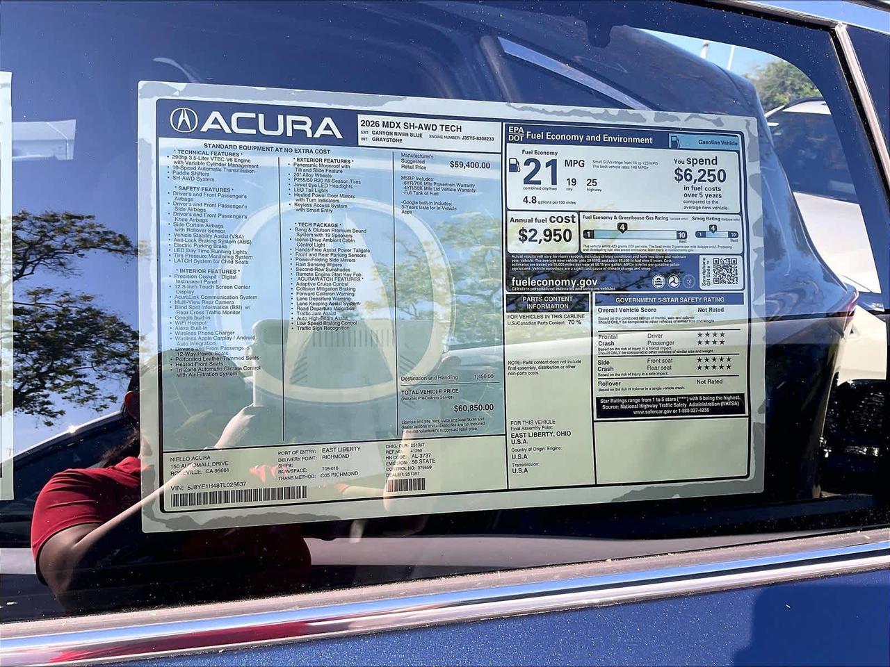 2026 Acura MDX w/Technology Package Roseville CA