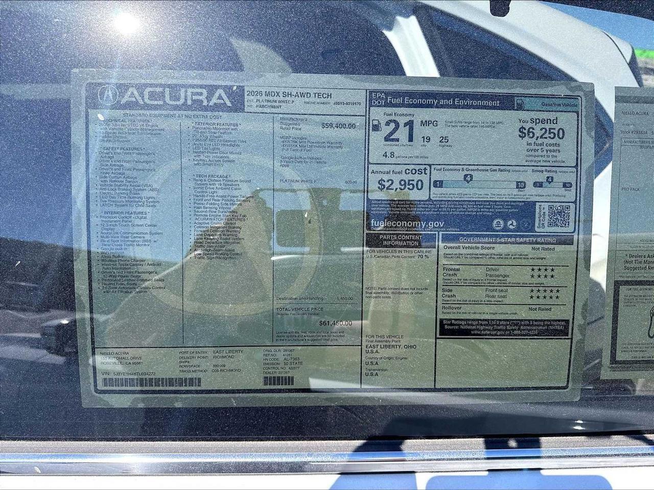 2026 Acura MDX w/Technology Package Roseville CA