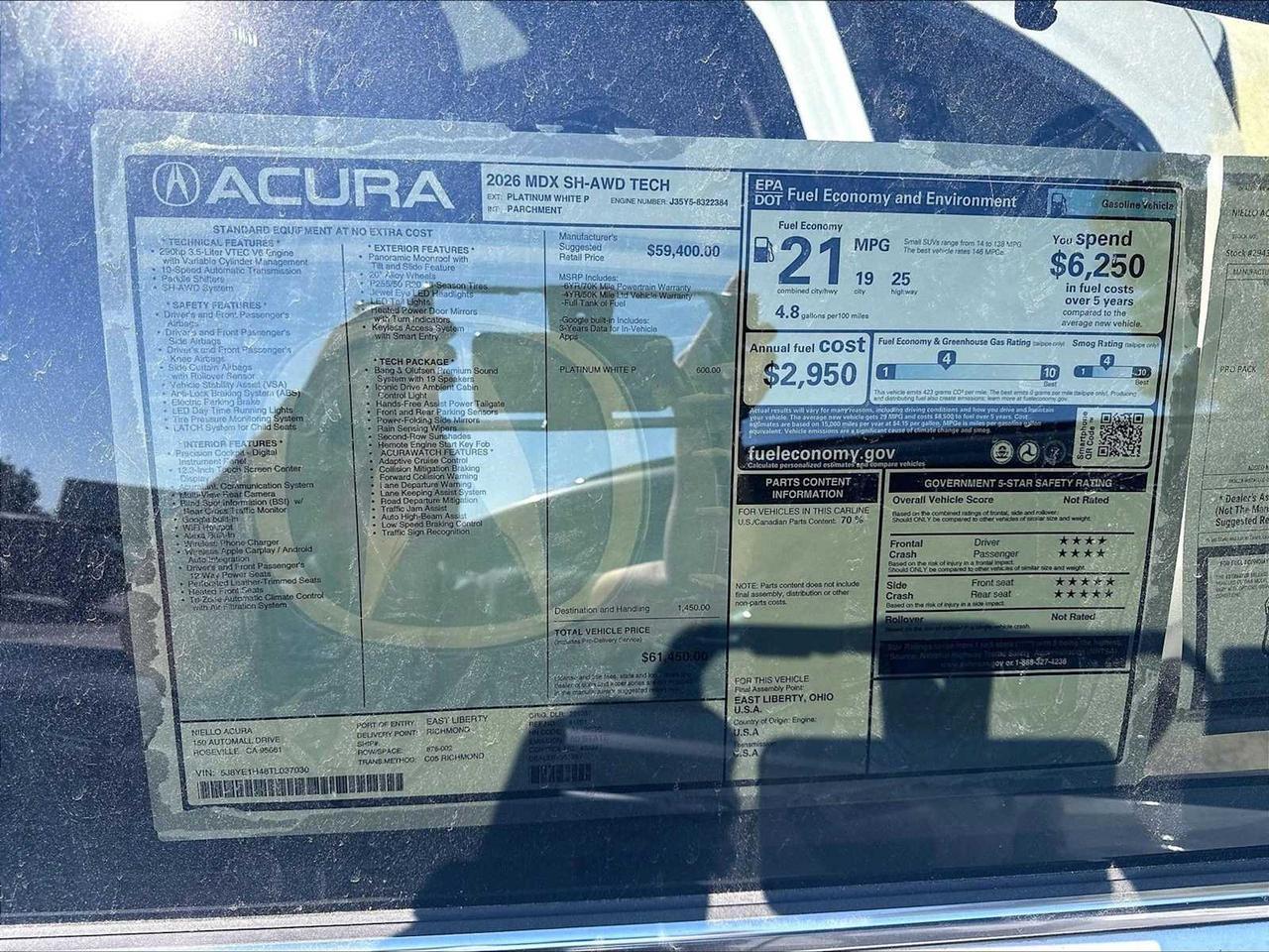 2026 Acura MDX w/Technology Package Roseville CA