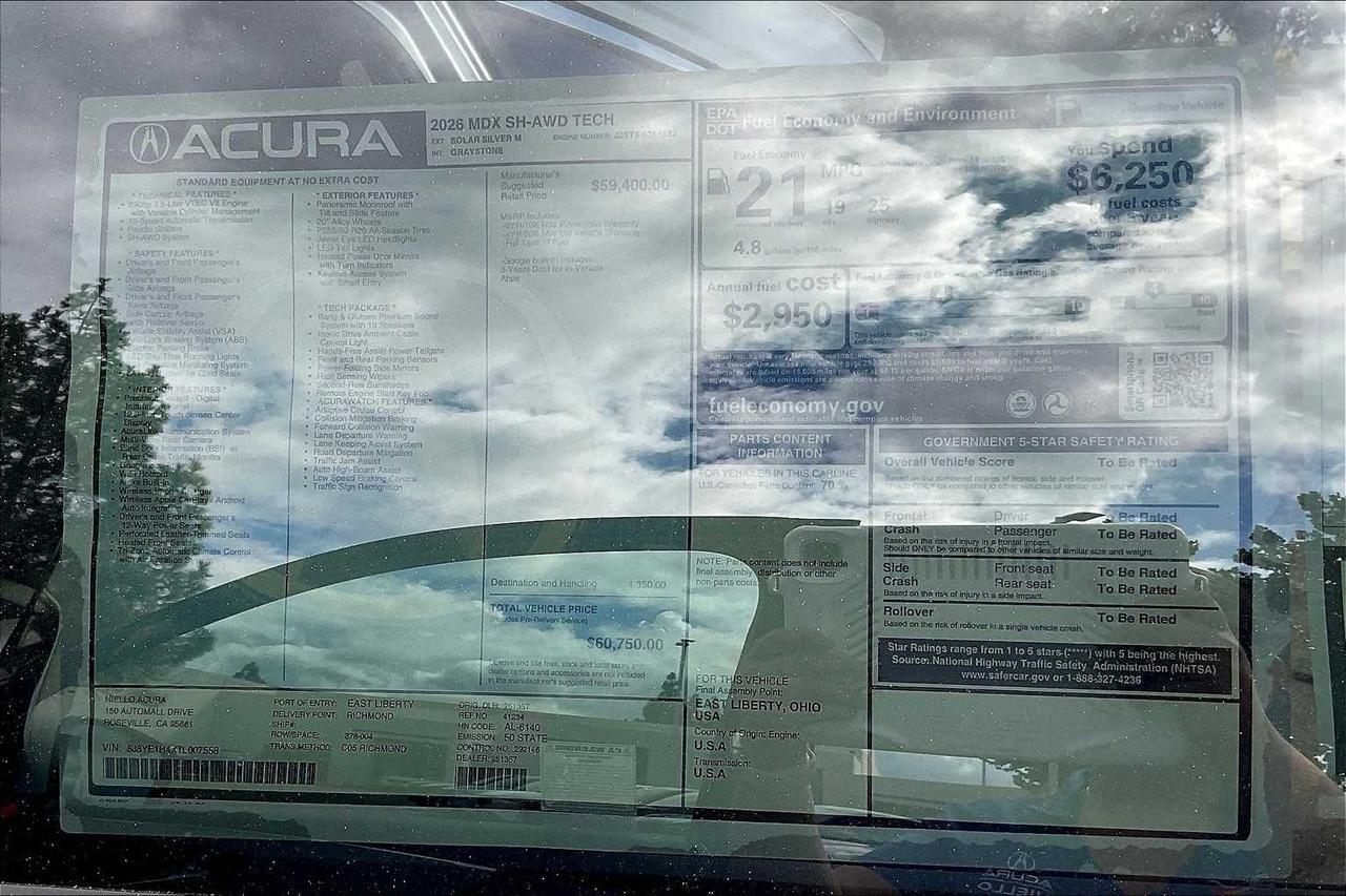 2026 Acura MDX w/Technology Package Roseville CA