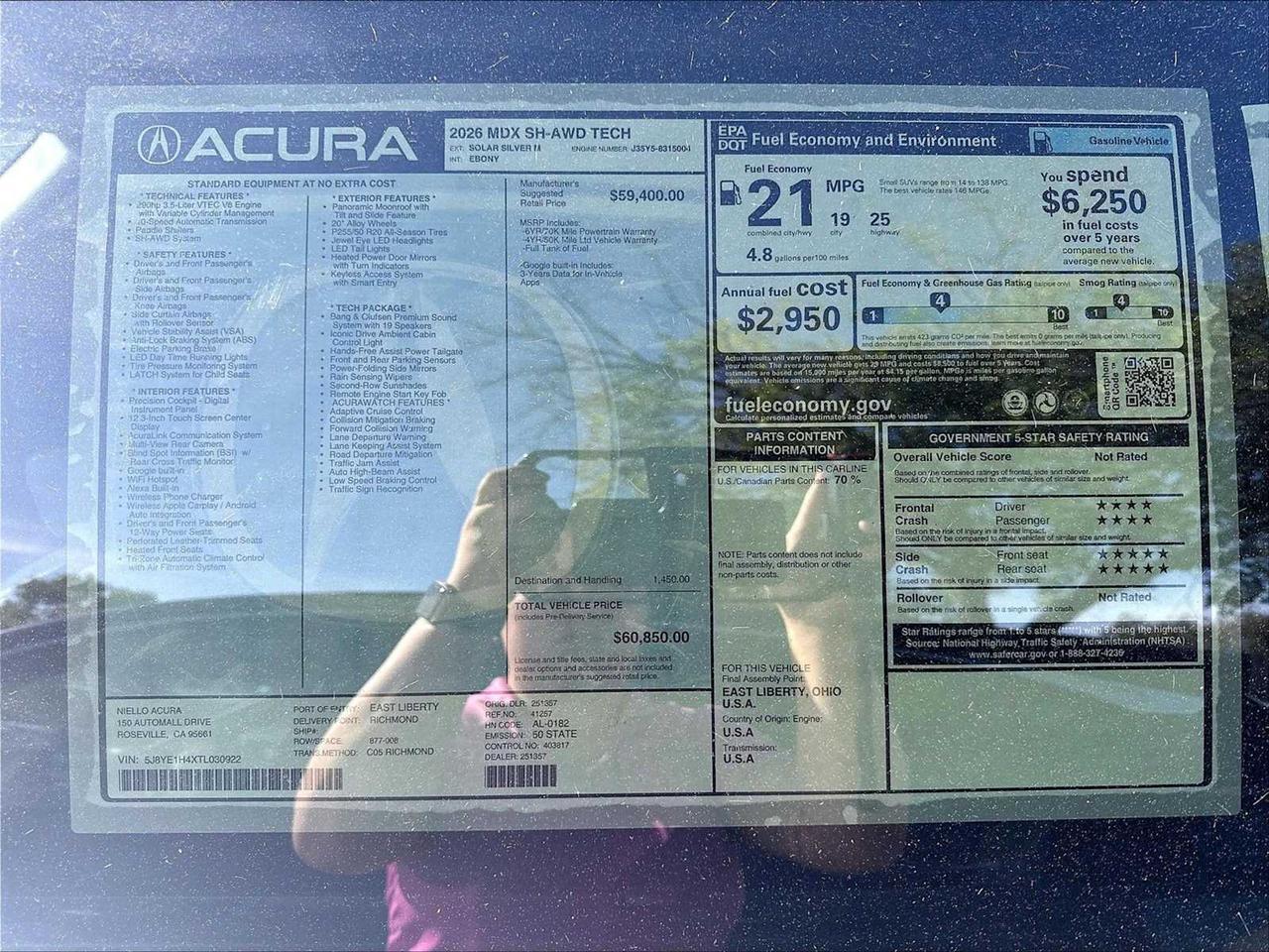 2026 Acura MDX w/Technology Package Roseville CA
