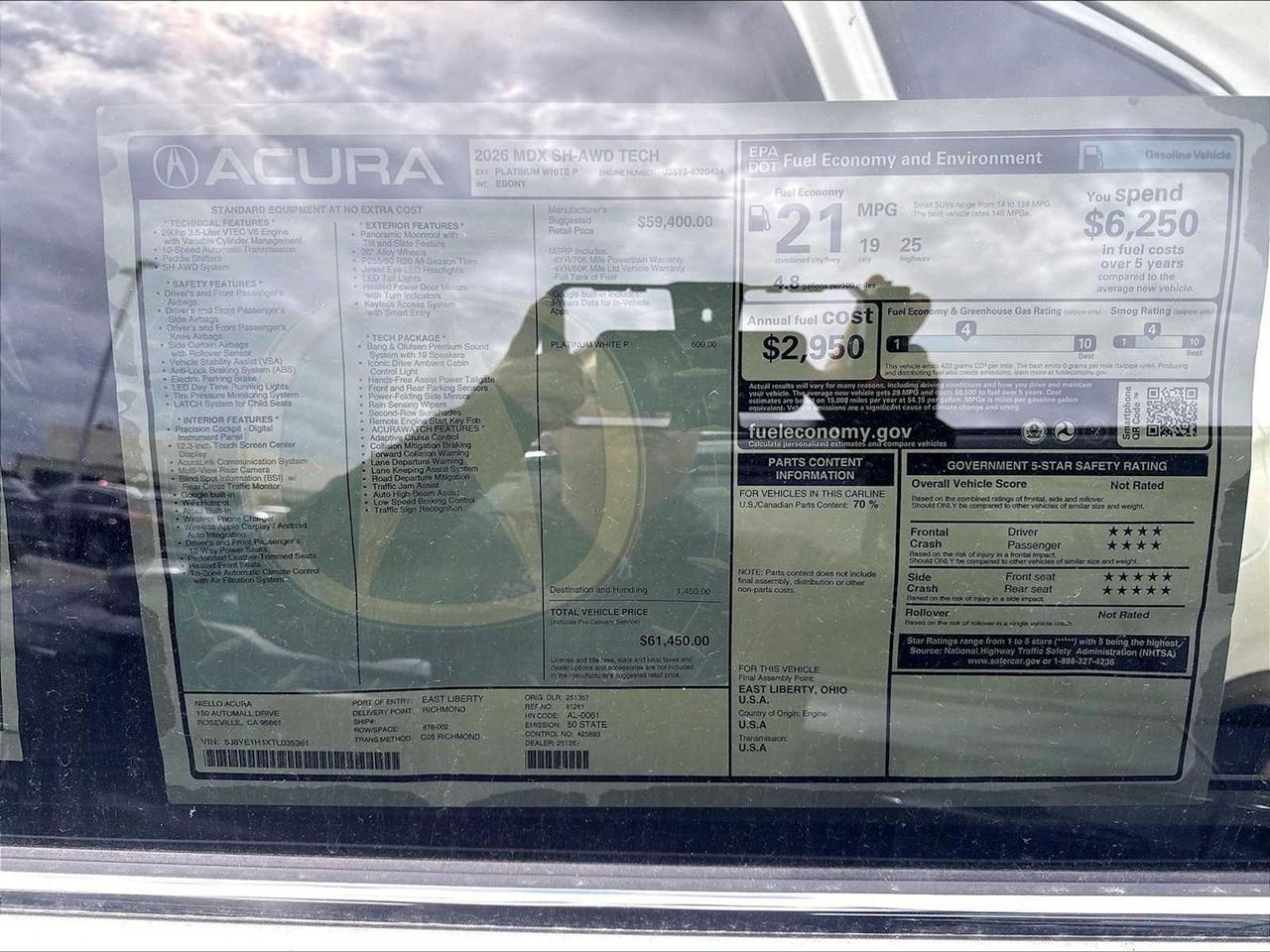 2026 Acura MDX w/Technology Package Roseville CA