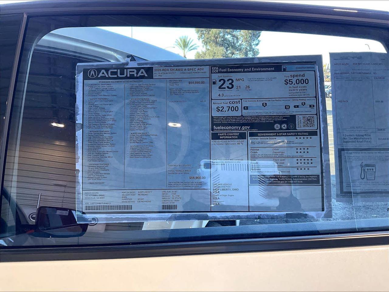 2026 Acura RDX w/A-Spec Advance Package Roseville CA