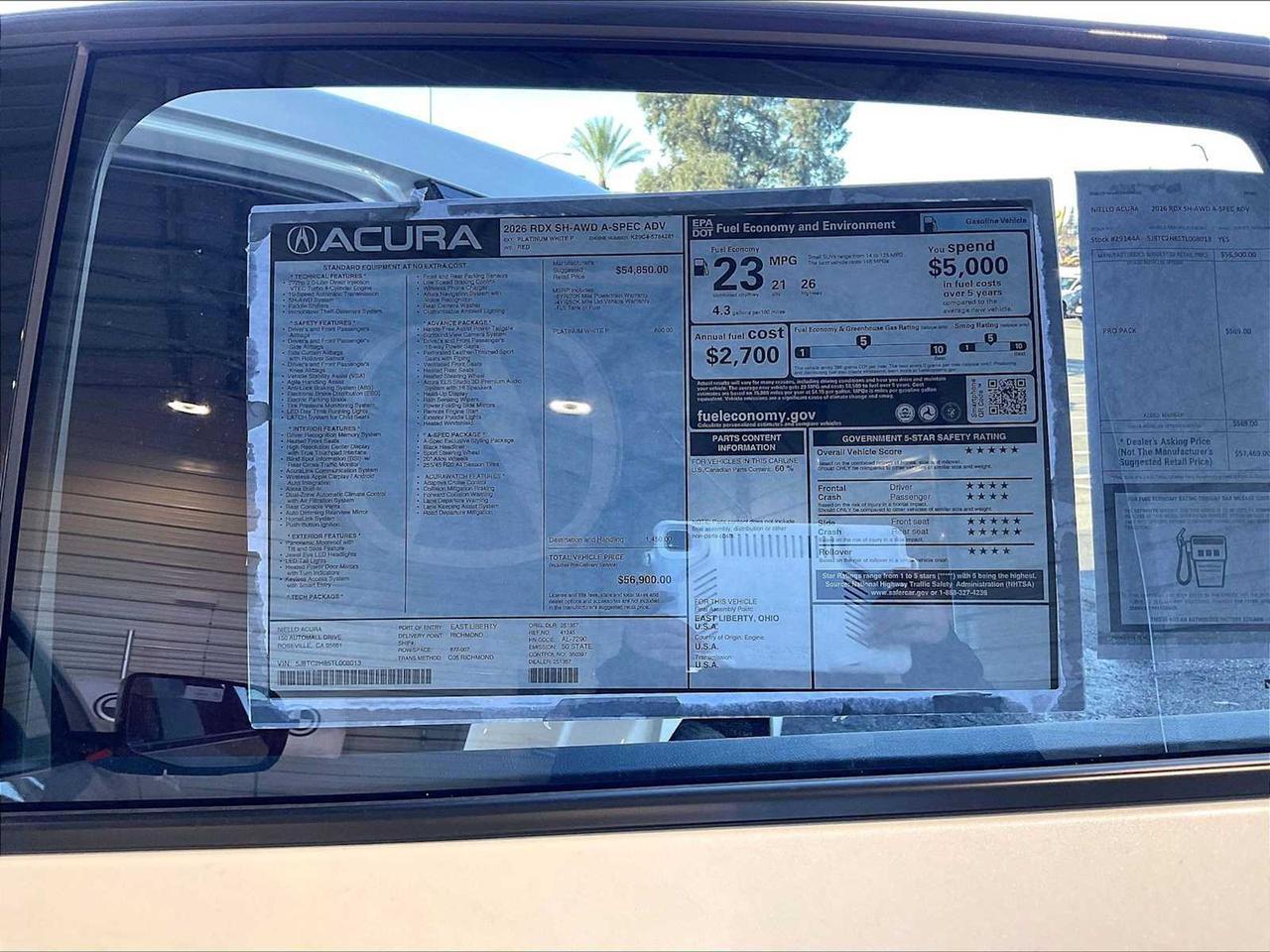 2026 Acura RDX w/A-Spec Advance Package Roseville CA