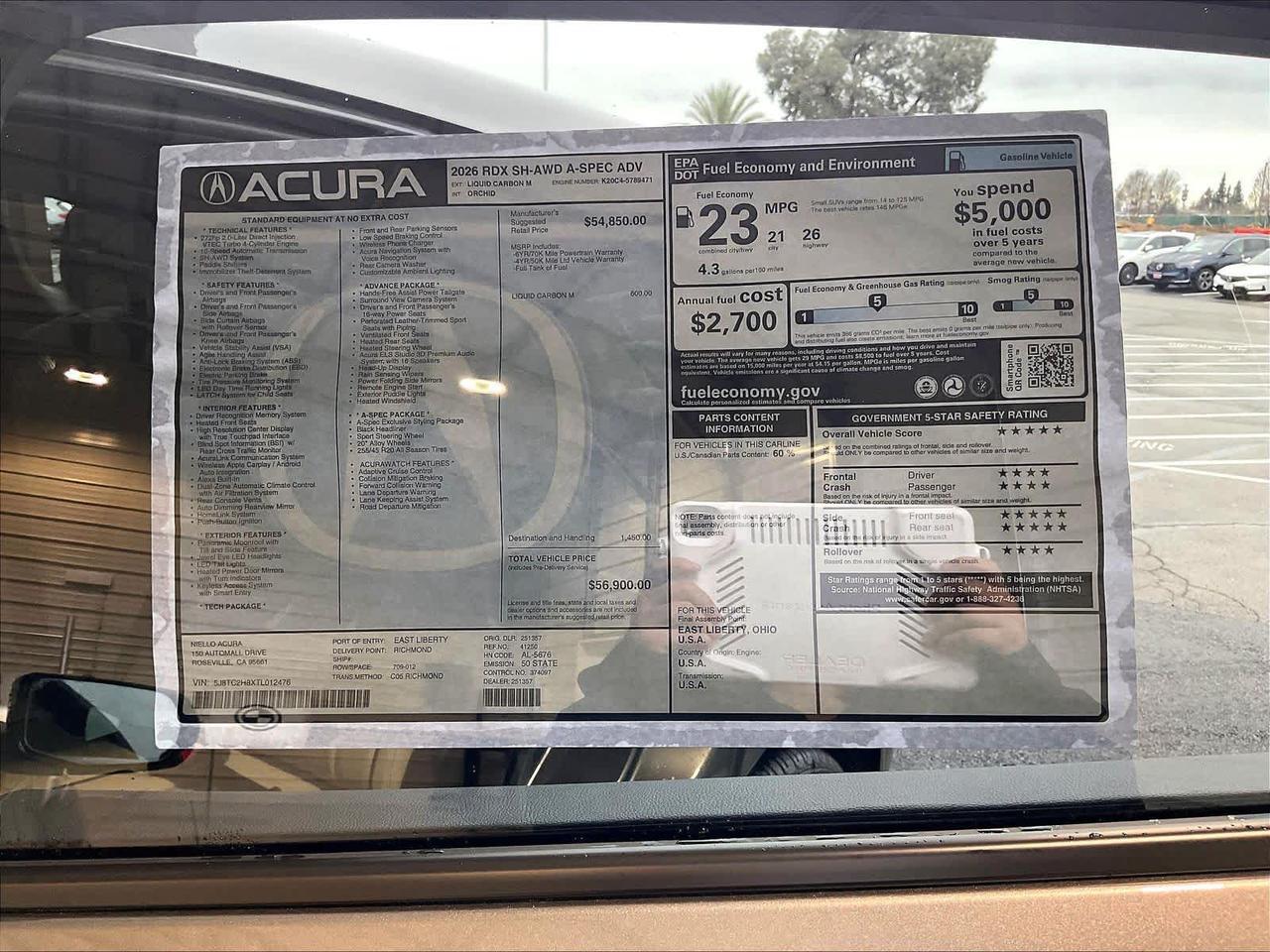 2026 Acura RDX w/A-Spec Advance Package Roseville CA