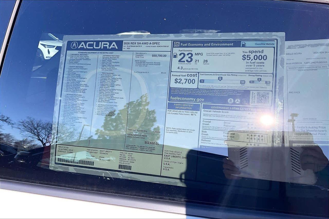 2026 Acura RDX w/A-Spec Package Roseville CA