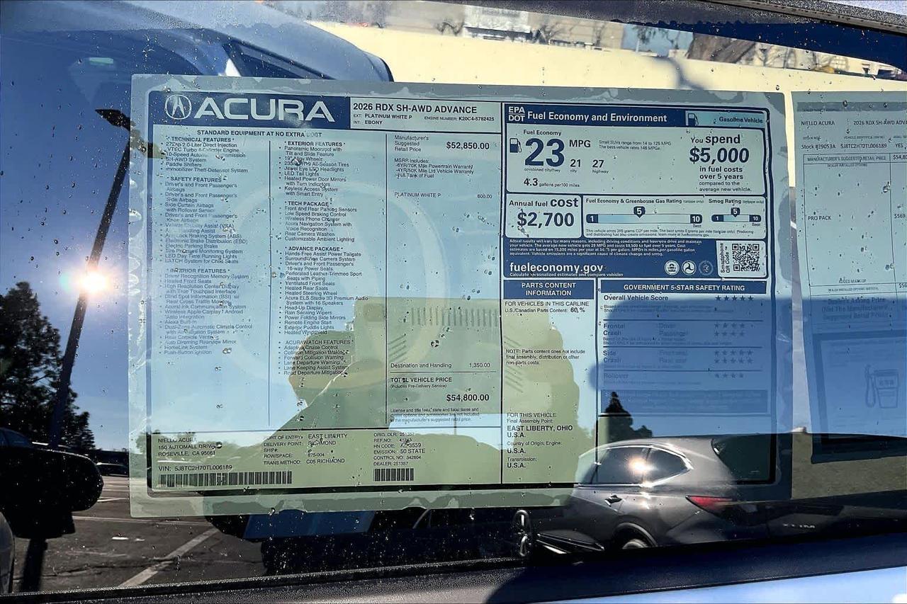 2026 Acura RDX w/Advance Package Roseville CA