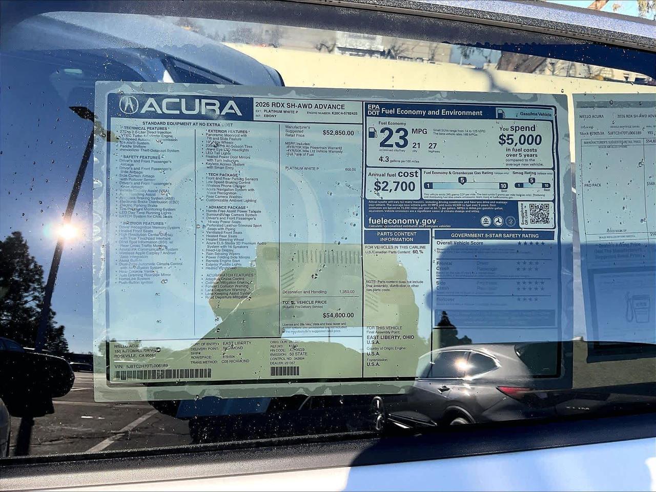 2026 Acura RDX w/Advance Package Roseville CA