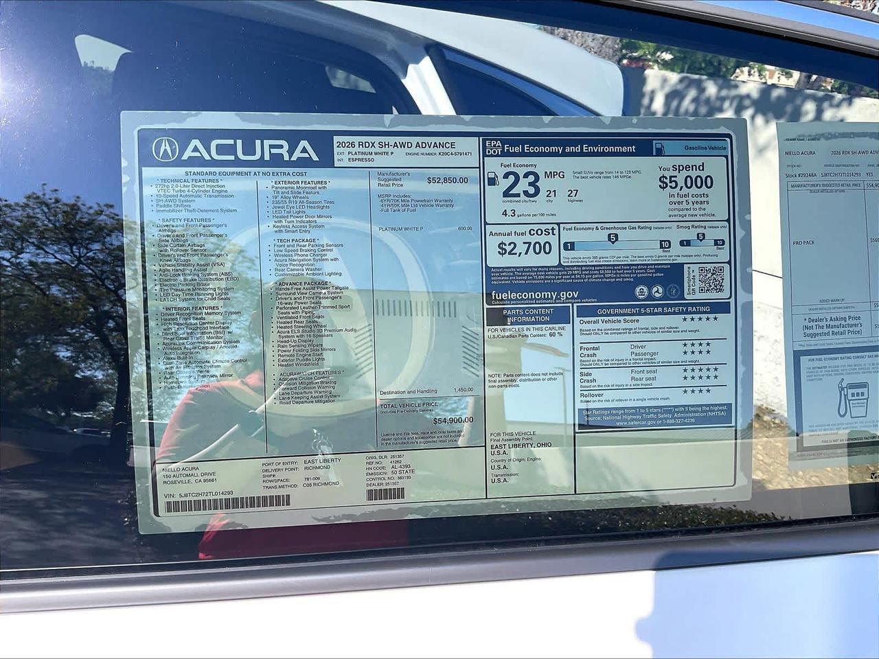 2026 Acura RDX w/Advance Package Roseville CA