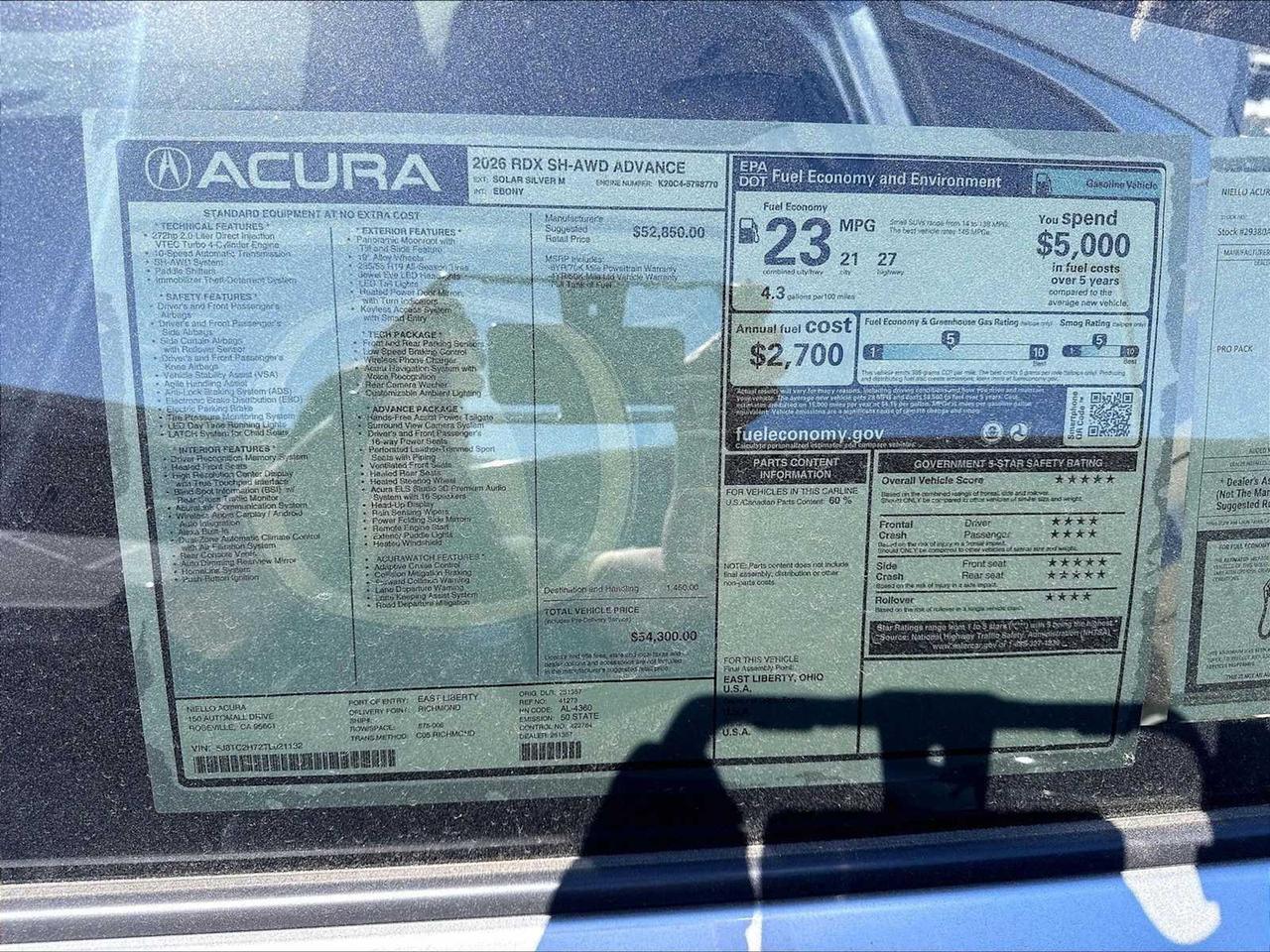 2026 Acura RDX w/Advance Package Roseville CA