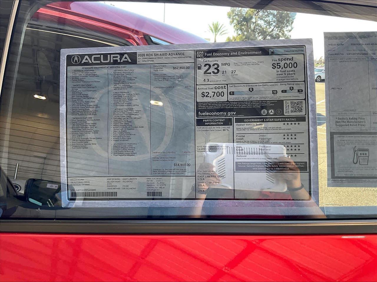 2026 Acura RDX w/Advance Package Roseville CA