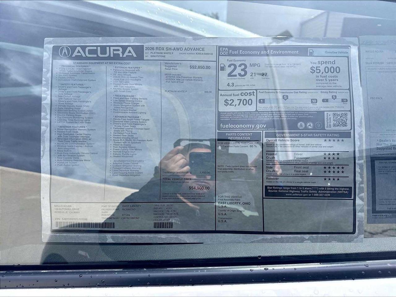 2026 Acura RDX w/Advance Package Roseville CA