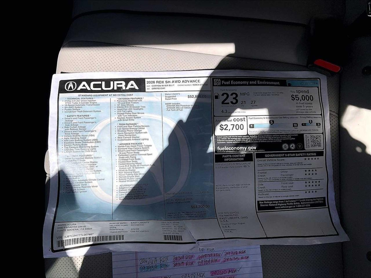 2026 Acura RDX w/Advance Package Roseville CA