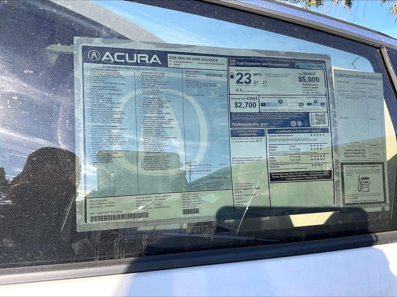 2026 Acura RDX w/Advance Package Roseville CA