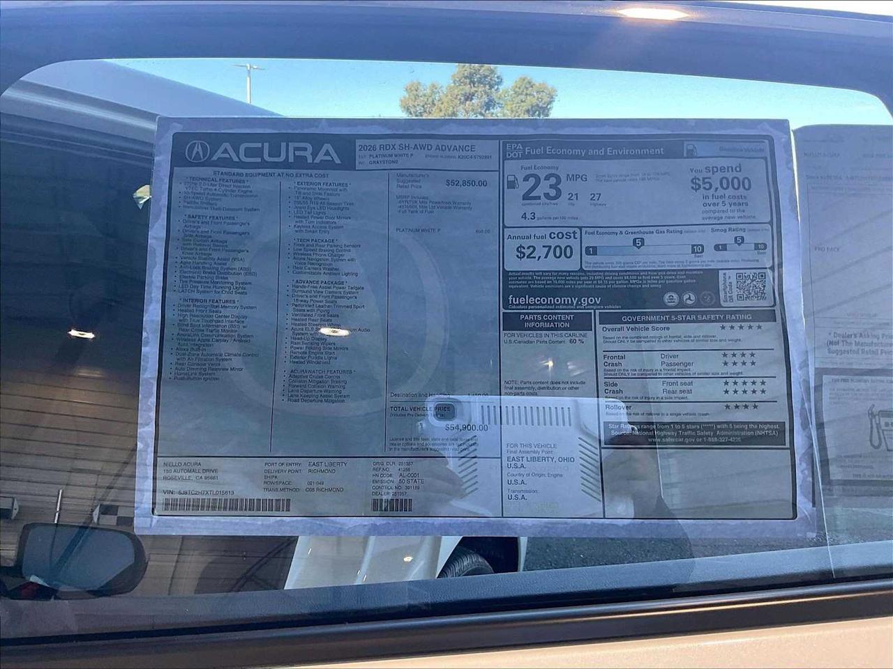 2026 Acura RDX w/Advance Package Roseville CA