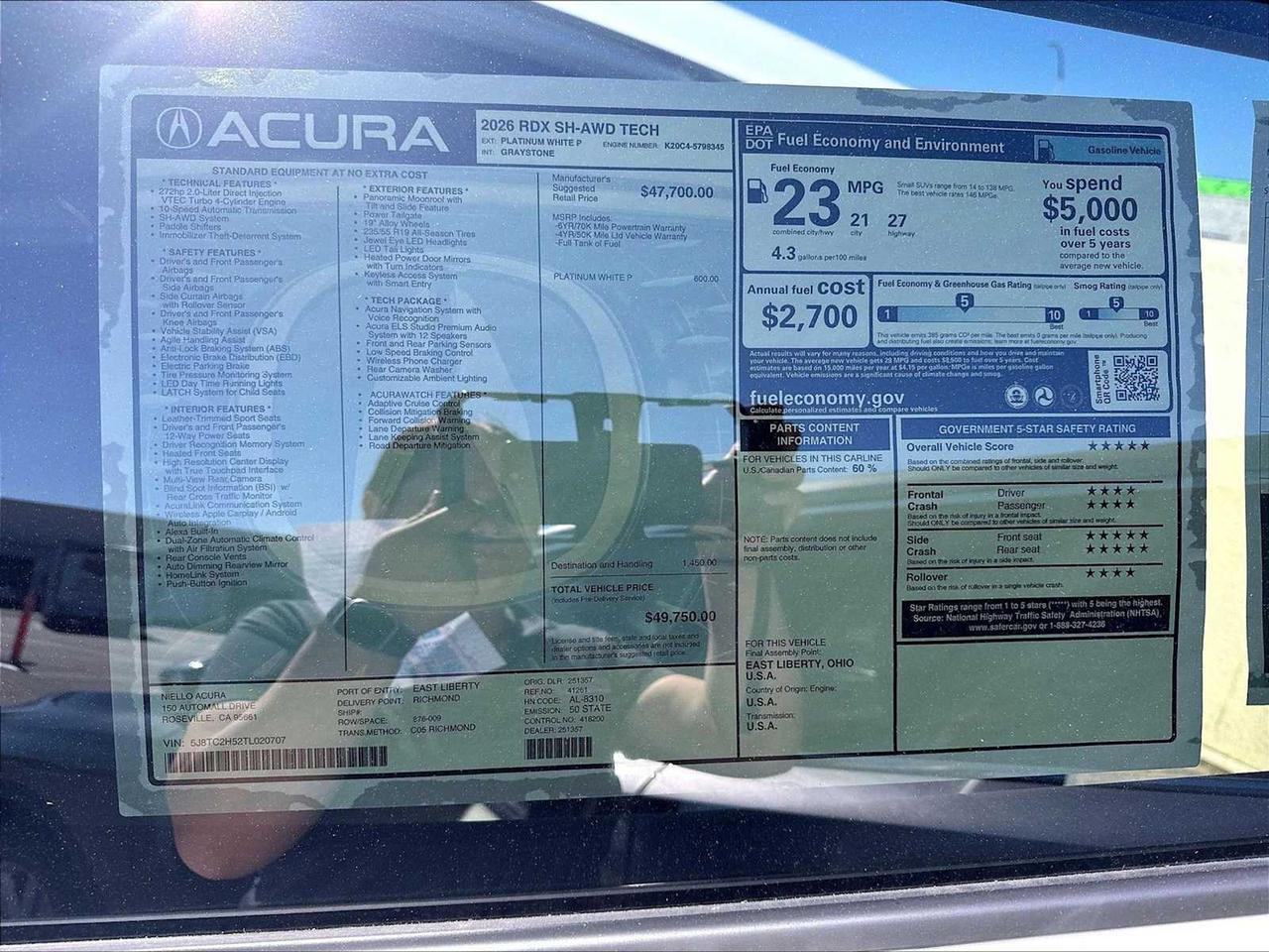 2026 Acura RDX w/Technology Package Roseville CA