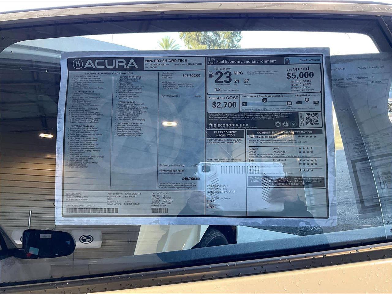 2026 Acura RDX w/Technology Package Roseville CA