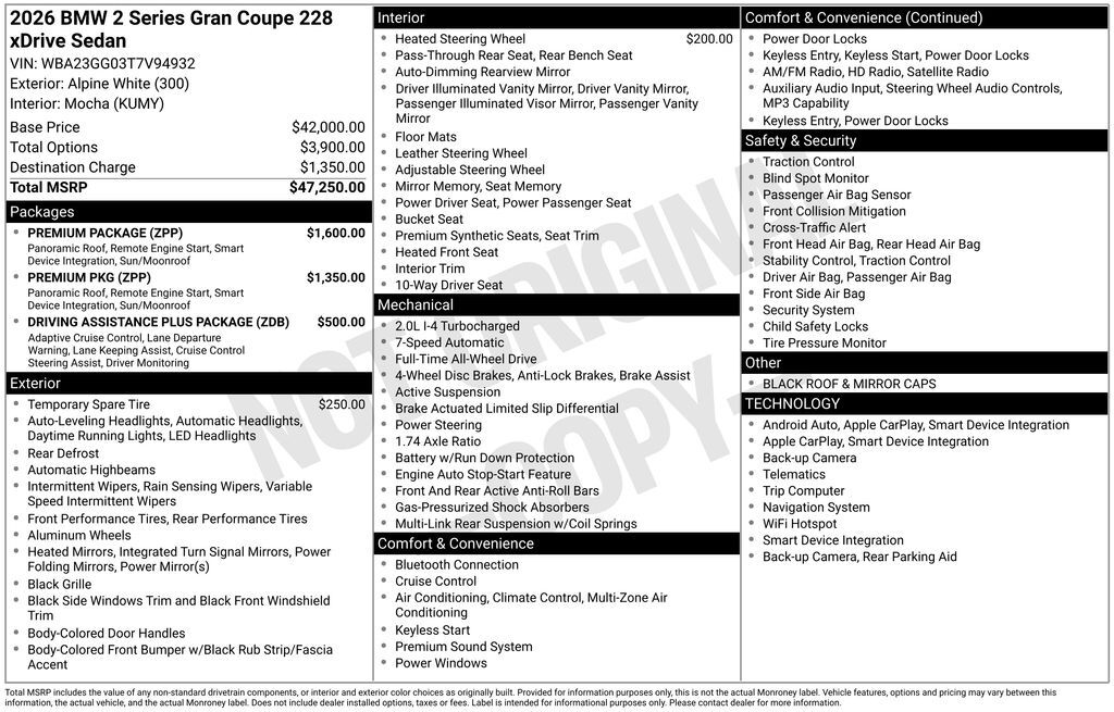 2026 BMW 2 Series 228 Gran Coupe San Clemente CA