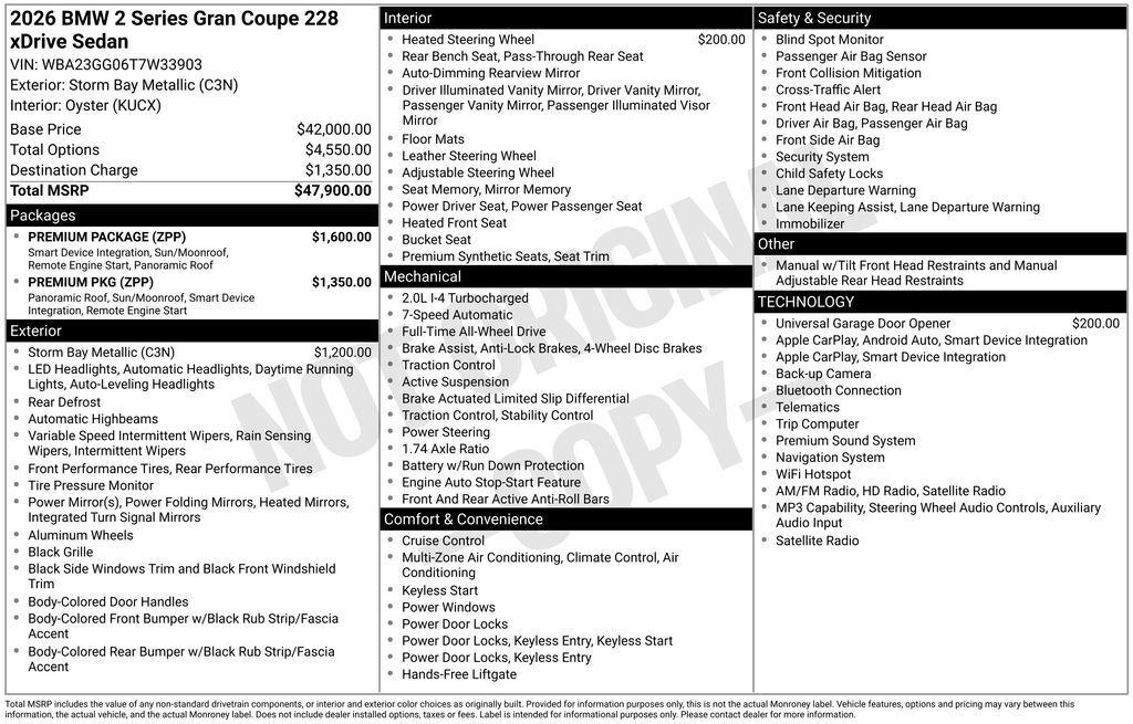 2026 BMW 2 Series 228 Gran Coupe San Clemente CA