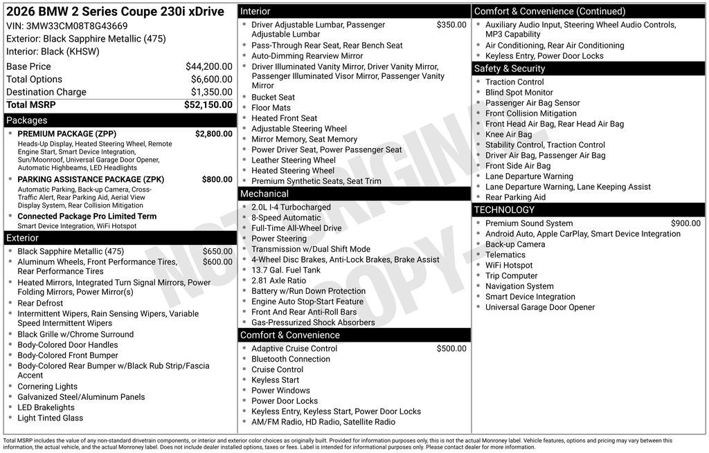 2026 BMW 2 Series 230i xDrive San Clemente CA