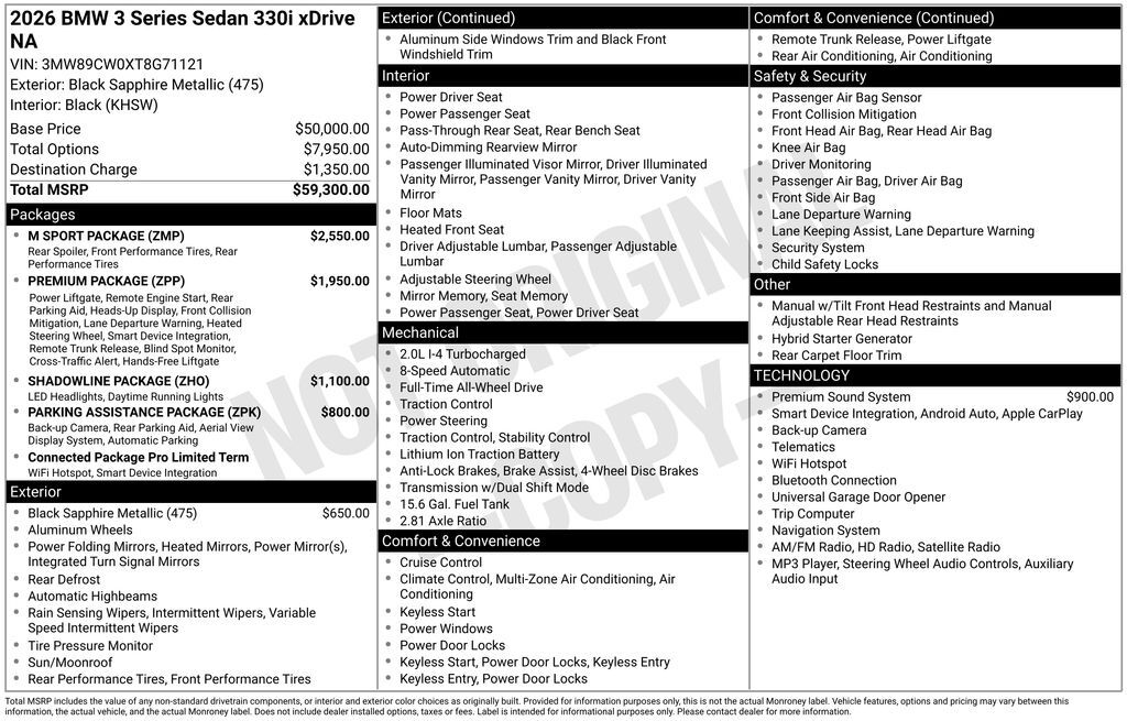 2026 BMW 3 Series 330i xDrive San Clemente CA