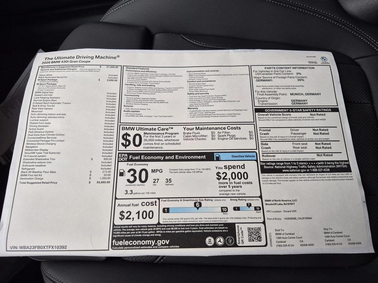 2026 BMW 4 Series 430i Roseville CA