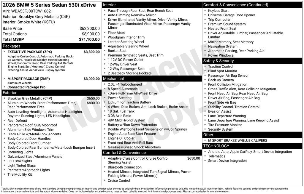 2026 BMW 5 Series 530i xDrive San Clemente CA