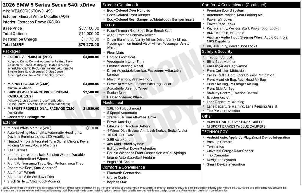 2026 BMW 5 Series 540i xDrive San Clemente CA