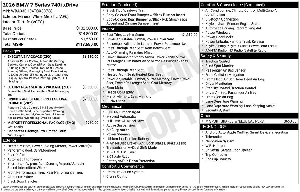 2026 BMW 7 Series 740i xDrive San Clemente CA