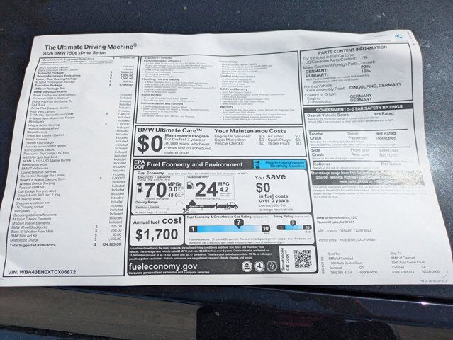 2026 BMW 7 Series 750e xDrive Roseville CA