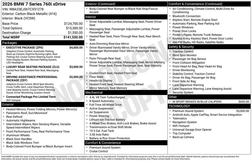 2026 BMW 7 Series 760i xDrive San Clemente CA