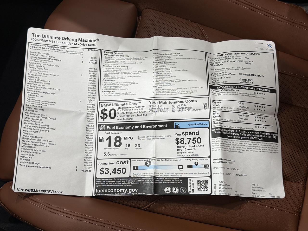 2026 BMW M3 Competition Xdrive Newark DE