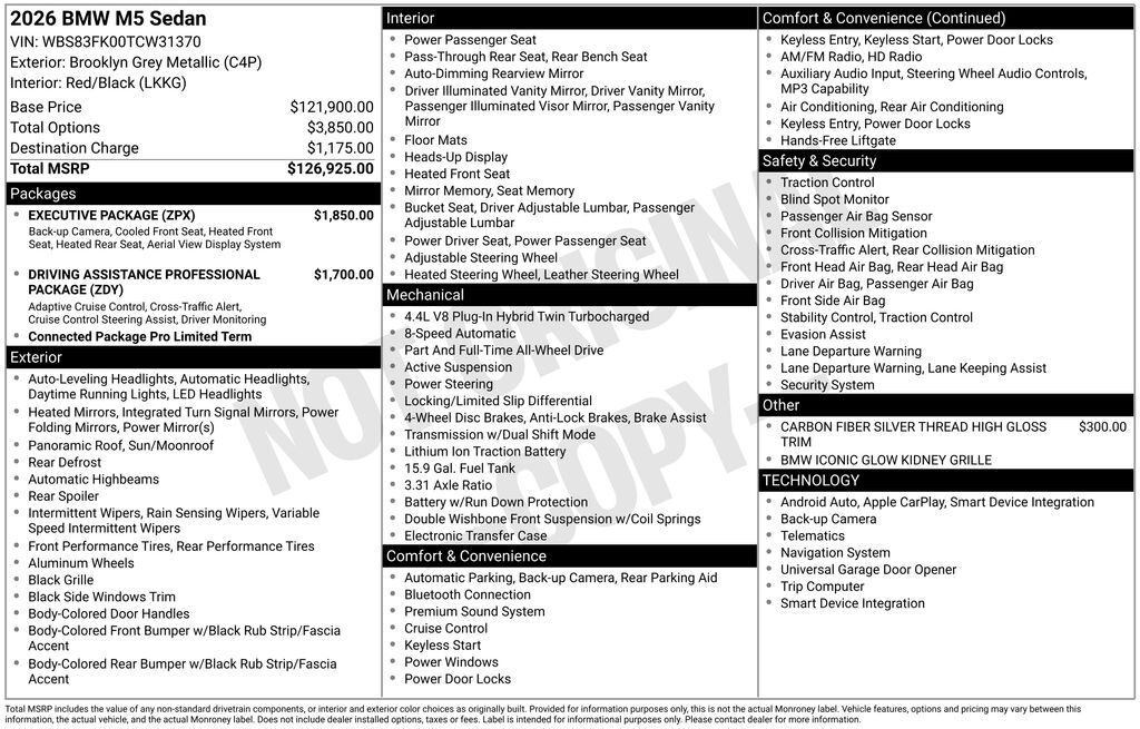 2026 BMW M5 Base San Clemente CA