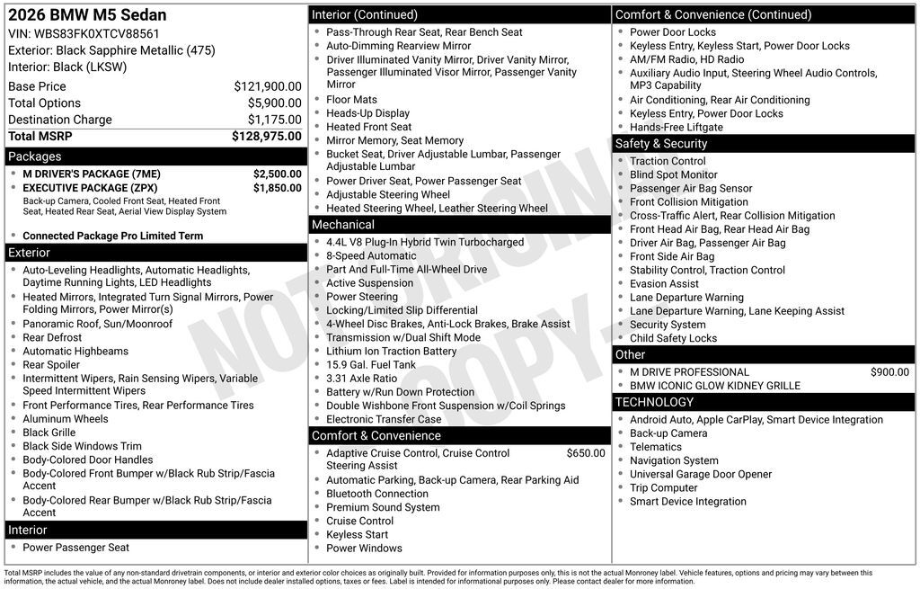 2026 BMW M5 Base San Clemente CA