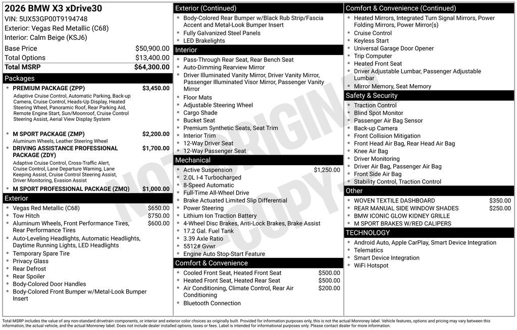2026 BMW X3 30 xDrive San Clemente CA