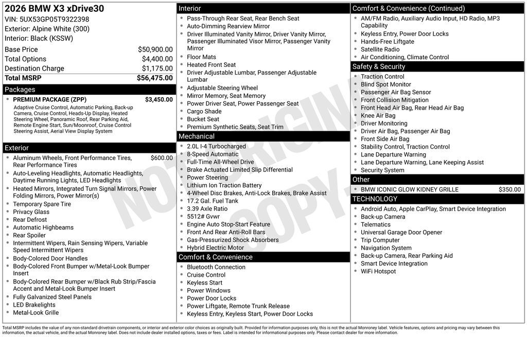 2026 BMW X3 30 xDrive San Clemente CA