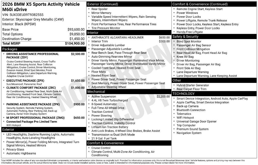 2026 BMW X5 M60i San Clemente CA