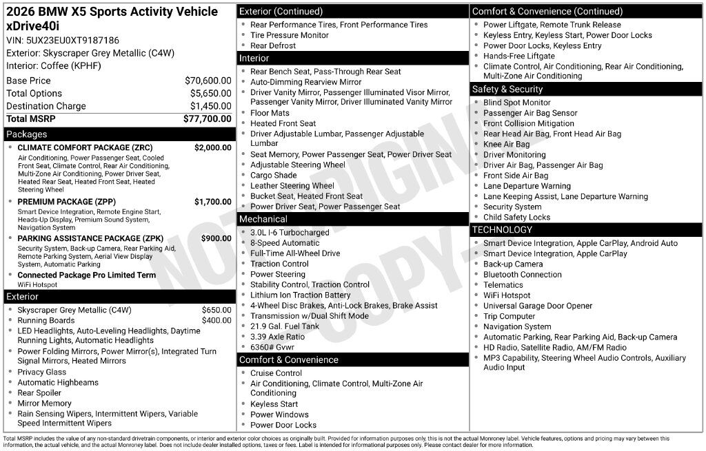 2026 BMW X5 xDrive40i San Clemente CA