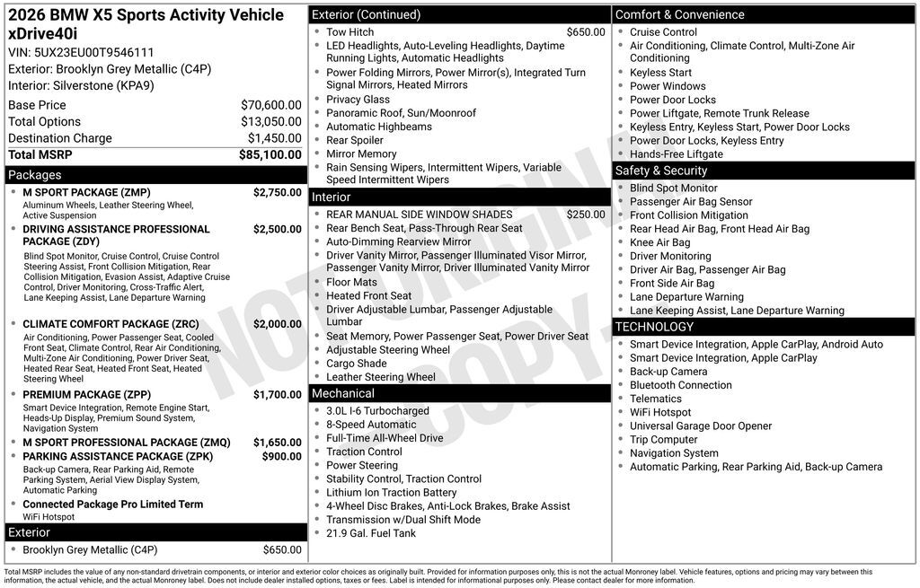 2026 BMW X5 xDrive40i San Clemente CA